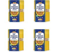 Ashoka Dal Makhani & Biryani Meal Kit (Pack of 4) - Authentic Indian Black Lentil Curry & Fragrant Basmati Rice Biryani Microwable Dinner for one