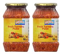Ashoka Fresh Turmeric Pickle 500g (Pack of 2) - Perfect as a Side Condiment for Any Indian Dish - Eaten With Indian Dinner or With Indian Breakfast