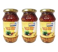 Ashoka Gujarati Methia Mango Pickle 500g (Pack of 3) - Perfect as a Side Condiment for Any Indian Dish - Eaten With Indian Dinner or With Indian Breakfast