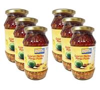 Ashoka Gujarati Methia Mango Pickle 500g (Pack of 6) - Perfect as a Side Condiment for Any Indian Dish - Eaten With Indian Dinner or With Indian Breakfast