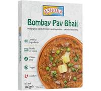 Ashoka Indian Ready Meals Collection, Gluten-Free, Vegan & Vegetarian Curry Pack,Heat & Eat,12 Authentic Dishes (Pack of 1, Bombay Pav Bhaji)