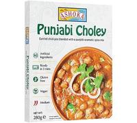 Ashoka Indian Ready Meals Collection, Gluten-Free, Vegan & Vegetarian Curry Pack,Heat & Eat,12 Authentic Dishes (Pack of 1, Punjabi choley)