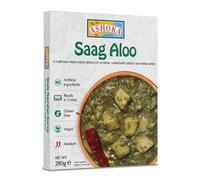 Ashoka Indian Ready Meals Collection, Gluten-Free, Vegan & Vegetarian Curry Pack,Heat & Eat,12 Authentic Dishes (Pack of 1, Saag Aloo)