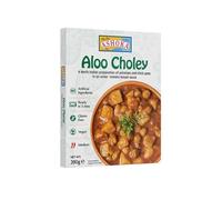 Ashoka Indian Ready Meals Collection, Gluten-Free, Vegan & Vegetarian Curry Pack,Heat & Eat,12 Authentic Dishes (Pack of 1, Aloo Choley)