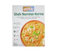 Ashoka Indian Ready Meals Collection, Gluten-Free, Vegan & Vegetarian Curry Pack,Heat & Eat,12 Authentic Dishes (Pack of 2, Shahi navratan)