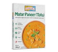 Ashoka Indian Ready Meals Collection, Gluten-Free, Vegan & Vegetarian Curry Pack,Heat & Eat,Authentic different Dishes (Pack of 1, Matar Paneer)