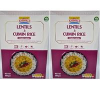 Ashoka Lentils & Cumin Rice 250g | Ready-to-Eat Combo Meal | Authentic Indian Dal Tadka with Jeera Rice | Heat & Serve | Vegetarian (Pack of 2)