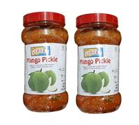 Ashoka Mango Pickle (1Kg) (Pack of 2) - Perfect as a Side Condiment for Any Dish - Authentic Taste & Aromatic - Eaten with Indian Dinner or with Indian Breakfast