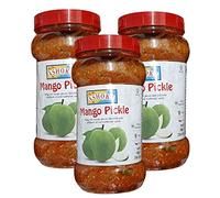 Ashoka Mango Pickle (1Kg) (Pack of 3) - Perfect as a Side Condiment for Any Dish - Authentic Taste & Aromatic - Eaten with Indian Dinner or with Indian Breakfast