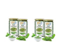 Ashoka Mint Chutney 250g - Refreshing Indian Condiment for Snacks, Wraps, Curries & Grilled Dishes - Authentic Flavourful Dip & Spread (Pack of 4)