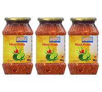 Ashoka Mixed Pickle 500g (Pack of 3)- Perfect as a Side Condiment for Any Indian Dish - Eaten With Indian Dinner or With Indian Breakfast