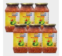 Ashoka Mixed Pickle 500g (Pack of 6) | Authentic Indian Achar with Spicy & Tangy Flavors | Made with Mango, Lime, Carrot & Green Chilli