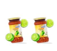 Ashoka Olive Oil Lime Pickle 300g | Authentic Indian Pickle with Fresh Limes | Rich in Flavor & Spices | Made with Premium Olive Oil (Pack of 2)