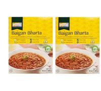 Ashoka Ready To Eat Baigan Bharta - Authentic Indian Eggplant Curry, 280g - Convenient, Delicious, and Spiced to Perfection (Pack of 2)