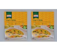 Ashoka Ready to Eat Meal Dal Palak 280g | Spinach & Lentil Curry | 100% Vegetarian | No Added Preservatives | Authentic Indian Taste (Pack of 2)