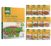 Ashoka Ready to Eat Meals - Pick & Mix Any | Authentic Curry & Veg Dishes | Instant Heat & Eat Food Pouches (Pack of 10)