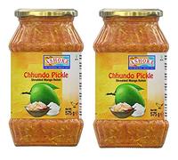 Ashoka Shredded Mango Pickle (Chundo) 575g (Pack of 2)- Perfect as a Side Condiment for Any Indian Dish - Eaten With Indian Dinner or With Indian Breakfast