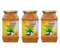Ashoka Shredded Mango Pickle (Chundo) 575g (Pack of 3)- Perfect as a Side Condiment for Any Indian Dish - Eaten With Indian Dinner or With Indian Breakfast