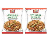 Ashoka Veg Hakka Noodles 560g (Pack of 2) | Authentic Indo-Chinese Ramen | Ready to Cook | Delicious Stir-Fry Noodles with Vegetables & Spices | 100% Vegetarian