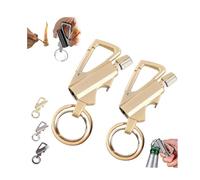 Ashopfun Keychain Lighter Match Strike,Permanent Match Infinity Lighter with Multitool Keychain Bottle Opener,Waterproof Reusable Matchstick,Infinity Kerosene Lighters for Outdoor Survival (Gold*2)