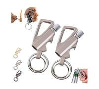 Ashopfun Keychain Lighter Match Strike,Permanent Match Infinity Lighter with Multitool Keychain Bottle Opener,Waterproof Reusable Matchstick,Infinity Kerosene Lighters for Outdoor Survival (Silver*2)