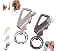 Ashopfun Keychain Lighter Match Strike,Permanent Match Infinity Lighter with Multitool Keychain Bottle Opener,Waterproof Reusable Matchstick,Infinity Kerosene Lighters for Outdoor Survival (Set C)