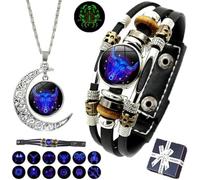 Ashopfun Spiritio Zodiac Leather Bracelet,Zodiac Signs Spirit Bracelet,Spirilet Bracelet Zodiac Manifestation,Multilayer Adjustable Zodiac Spirit Bracelet for Manifestation for Women Men (Taurus)