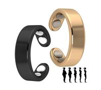 Ashopfun Vayro Ring Original Magnetic Wellness Rings,Adjustable Open Stainless Steel Rings with 4 Strong Magnets, Energy Balance,Magnetic Ring for Anxiety Reduction, Long-Lasting Shine, No Fading
