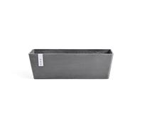 Ashortwalk ECOPOTS Bruges Balcony Rectangular Planter made from Recycled Plastic (Length 55cm x Width 17cm x Height 17cm) (Grey)