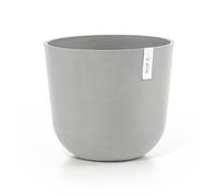 Ashortwalk ECOPOTS Oslo Round Plant Pot made from Recycled Plastic (Diameter 35cm x Height 30.5cm) (Whitegrey)