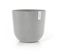 Ashortwalk ECOPOTS Oslo Round Plant Pot made from Recycled Plastic (Diameter 45cm x Height 39.2cm) (Whitegrey)