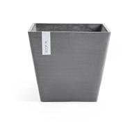 Ashortwalk ECOPOTS Rotterdam High Plant Pot made from Recycled Plastic (Length 32cm x Width 32cm x Height 70cm) (Grey)