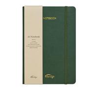 Ashridge Olive Green Softcover Notebook - Multicolour Edge, Vegan Leather, A5, 176 Pages