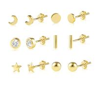 ASH'S CHOICE 14K Goldplated 925 Sterling Silver Stud Earrings for Women