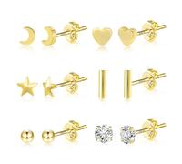 ASH'S CHOICE 14K Goldplated 925 Sterling Silver Stud Earrings for Women