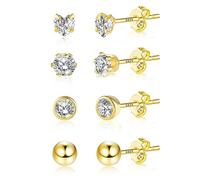 ASH'S CHOICE 14K Goldplated 925 Sterling Silver Stud Earrings for Women