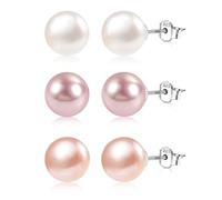 ASH'S CHOICE 925 Sterling Silver Pearl Drop Earrings for Women, 14k Gold Plated Cartilage Hoop with Dangle, Jewelry Gifts for Lady Mom