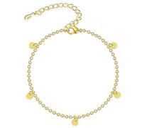 ASH'S CHOICE Silver Bracelet for Women Lady 14K Goldplated Charm Bracelets | Adjustable Bracelets with Heart Round Pendant Ball Zirconia Sparkle Friendship Charm Bracelets for Women Lady Jewelry Gift