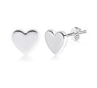 ASH'S CHOICE Sterling Silver Heart Stud Earrings - Tiny, Hypoallergenic, Perfect for Women, Girls & Kids