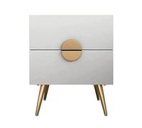 ASHSDI Small End Table Light Luxury Bedside Table Bedroom Nordic Style Minimalist Modern Bedside Storage Cabinet Nightstand End Table Storage for Bedroom (Size : 50cm)
