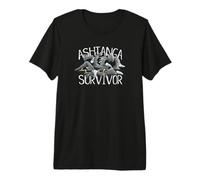Ashtanga Survivor! Funny Sport Raven Power Yoga Crows Premium T-Shirt