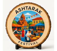 Ashtarak Armenia Souvenir Gift - Wood Slice Plaque for Wall or Table, Armenia (Հայաստան) Souvenir Gift for Tourists, Ancient Architectural Wonders Decorative Gift