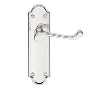 Ashtead Handle On Backplate (Latch) DL18CP Polished Chrome