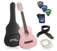 Ashthorpe 30-inch Beginner Acoustic Guitar Package (Pink), Basic Starter Kit w/Gig Bag, Strings, Strap, Tuner, Picks