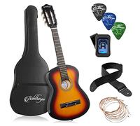 Ashthorpe 30-inch Beginner Acoustic Guitar Package (Sunburst), Basic Starter Kit w/Gig Bag, Strings, Strap, Tuner, Picks