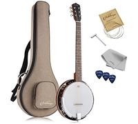 Ashthorpe 6-String Banjo - Full Size with 24 Brackets, Closed Back, Mahogany Resonator