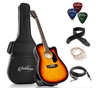Ashthorpe Full-Size Cutaway Thinline Acoustic-Electric Guitar Package - Premium Tonewoods - Sunburst