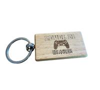 Ashton and Finch 21st Birthday Keyring - Wooden Engraved Design