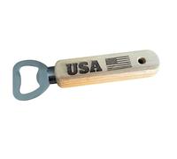 Ashton and Finch American USA Bottle Opener - Engraved USA Flag Design - Durable and Stylish Bottle Opener - Great Gift for Patriotic Celebrations, Brown, One Size