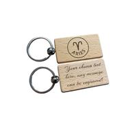 Ashton and Finch Aries Zodiac Keyring - Personalised Engraved Star Sign Design